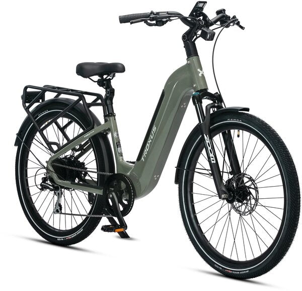 Troxus Trax Plus Commuter Electric Bike: 500W Motor, Long Range 15Ah Battery