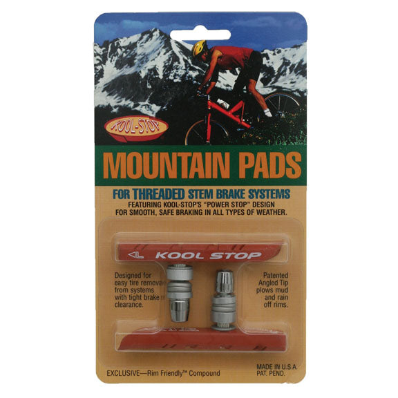 Kool Stop Mountain Pads - Threaded, Salmon