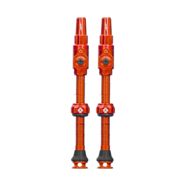 Muc-Off Big Bore Lite Tubeless Valve 65mm Pair - Orange  