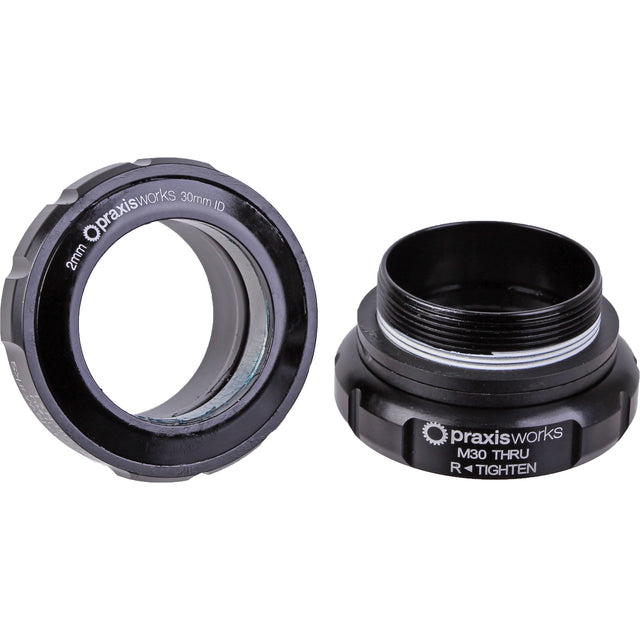 Praxis Works M30 Thru Bottom Bracket - Black - BSA, 68/73mm